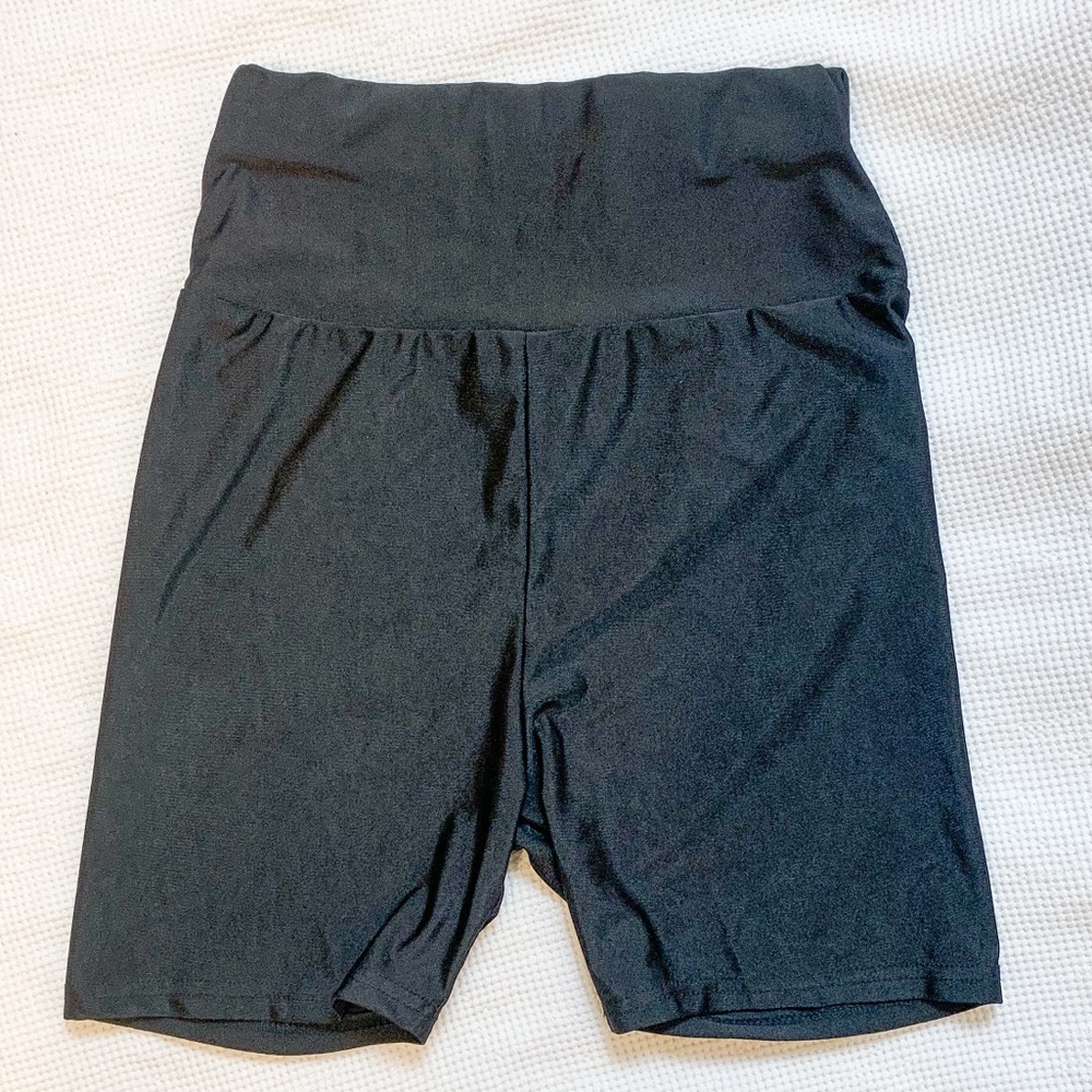 Black high waisted biker shorts